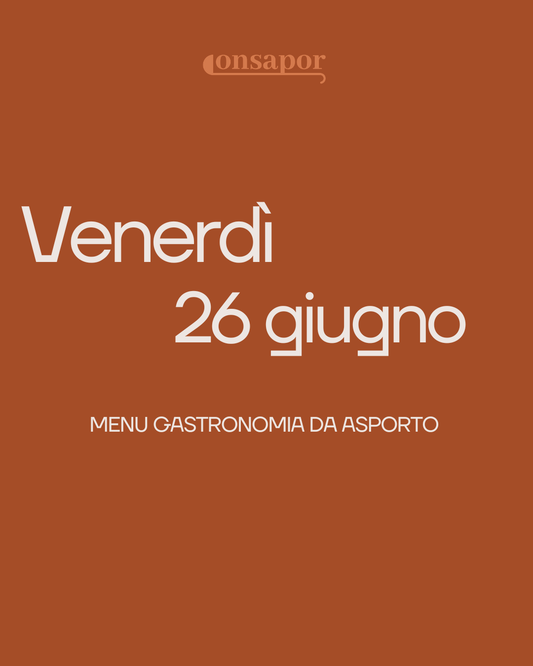 VENERDì 26 GIUGNO 2026
