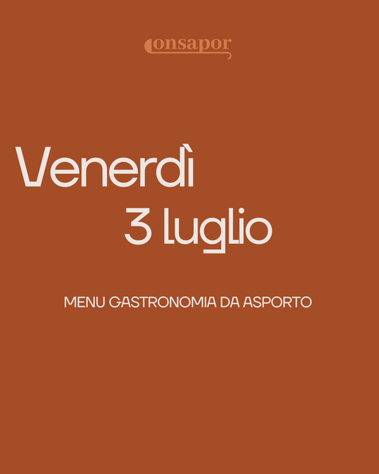 VENERDì 3 LUGLIO 2026