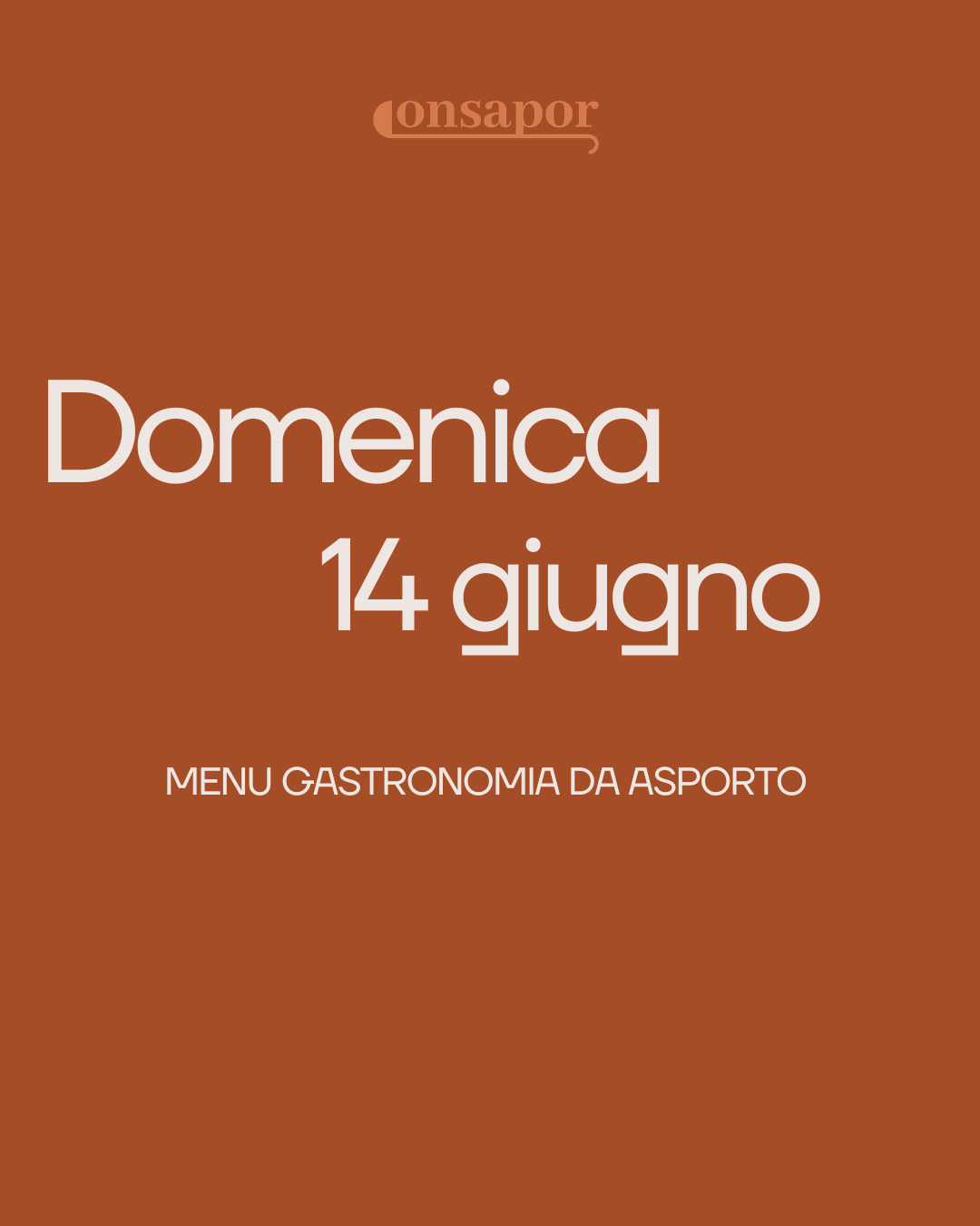 DOMENICA 14 GIUGNO 2026