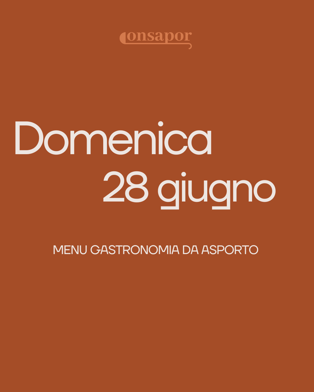 DOMENICA 28 GIUGNO 2026
