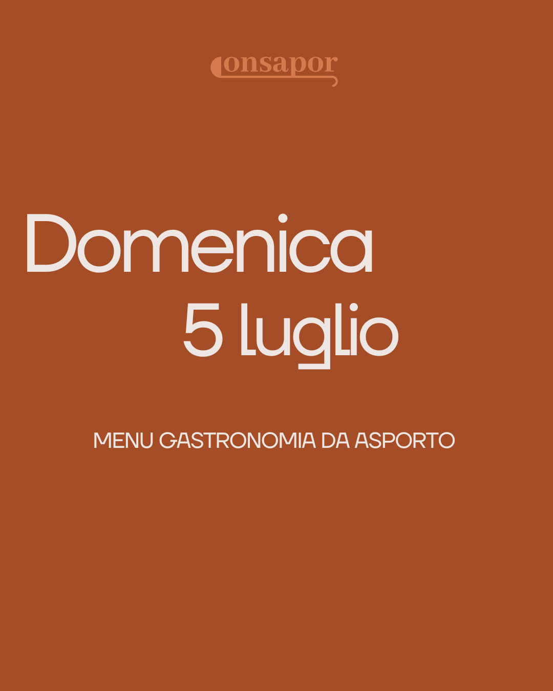 DOMENICA 5 LUGLIO 2026
