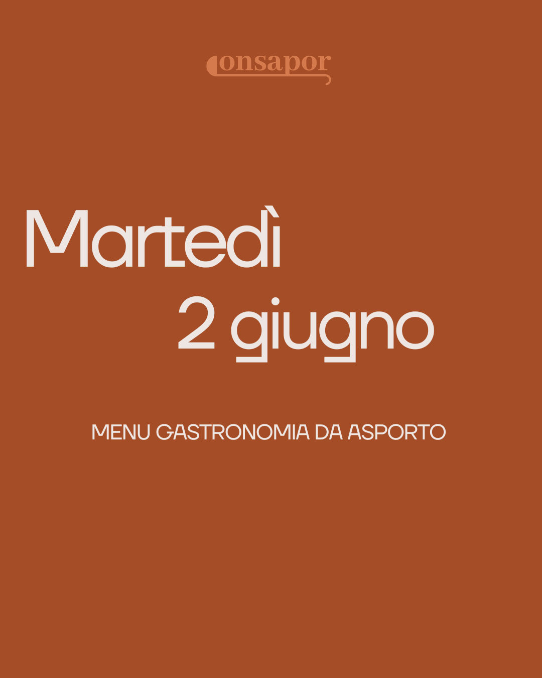 MARTEDì 2 GIUGNO 2026