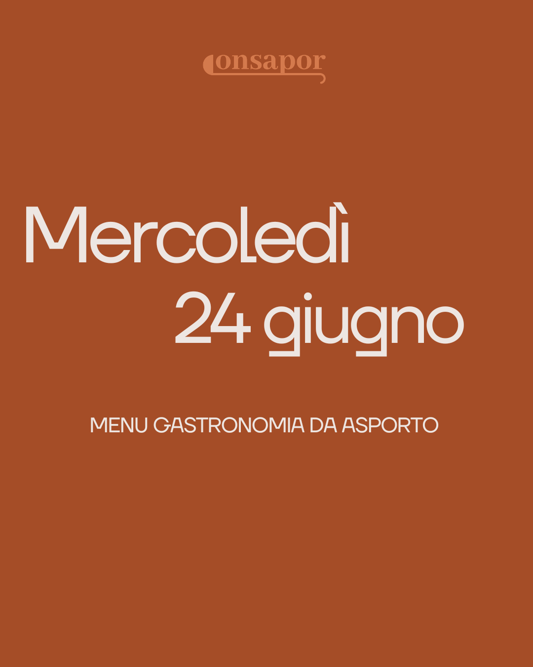 MERCOLEDì 24 GIUGNO 2026