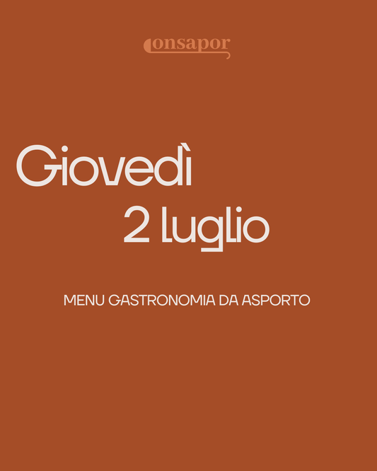 GIOVEDì 2 LUGLIO 2026